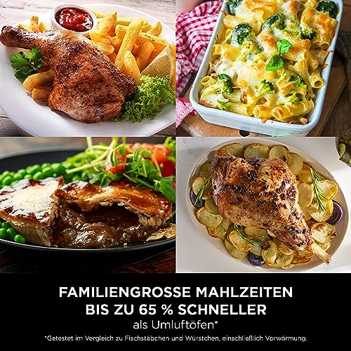 Ninja Foodi FlexDrawer Dual Zone Heißluftfritteuse 7-in-1, 10,4L Airfryer Schwarz AF500EU