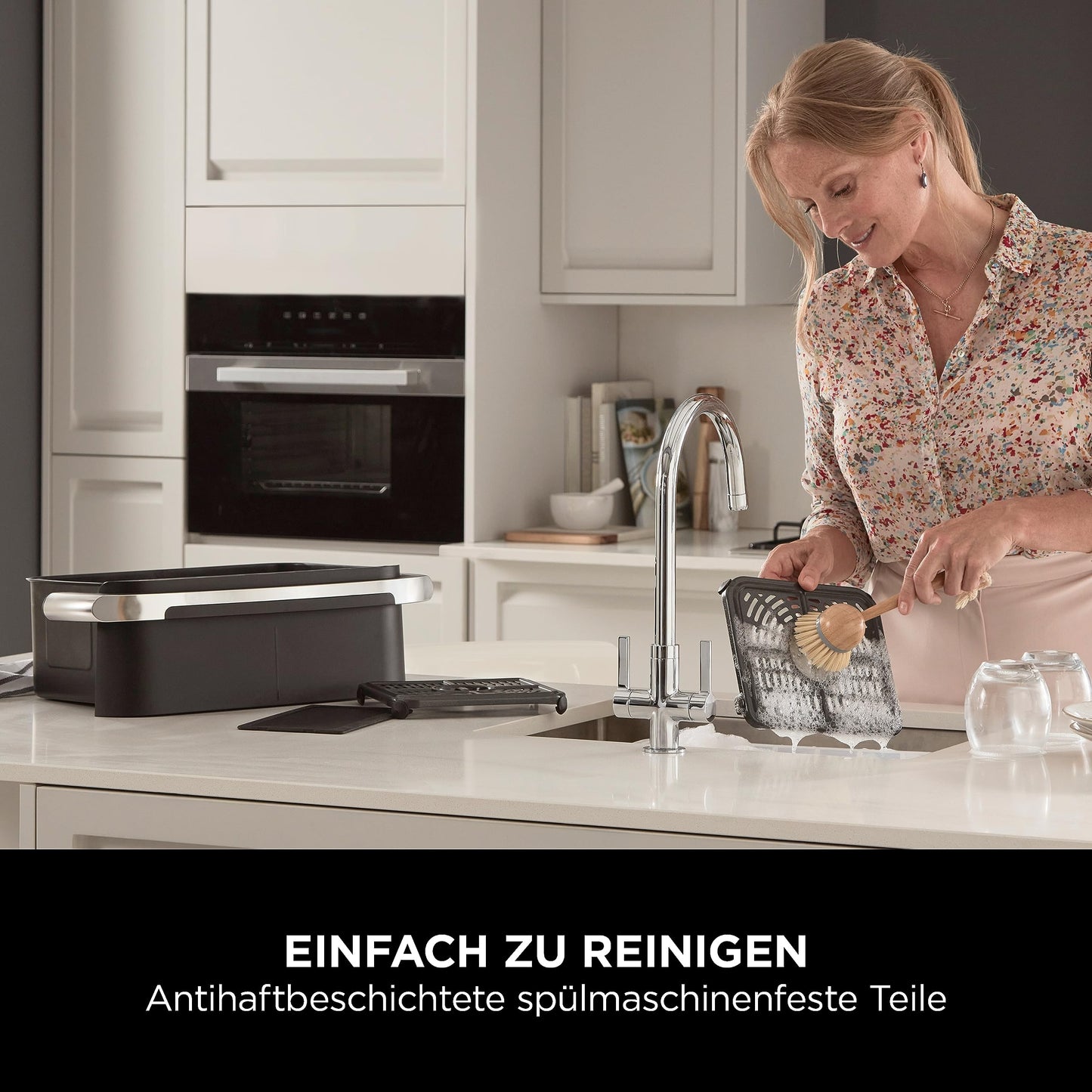 Ninja Foodi FlexDrawer Dual Zone Heißluftfritteuse 7-in-1, 10,4L Airfryer Schwarz AF500EU