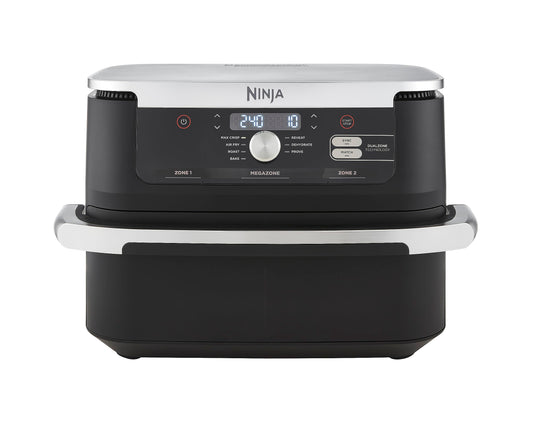 Ninja Foodi FlexDrawer Dual Zone Heißluftfritteuse 7-in-1, 10,4L Airfryer Schwarz AF500EU